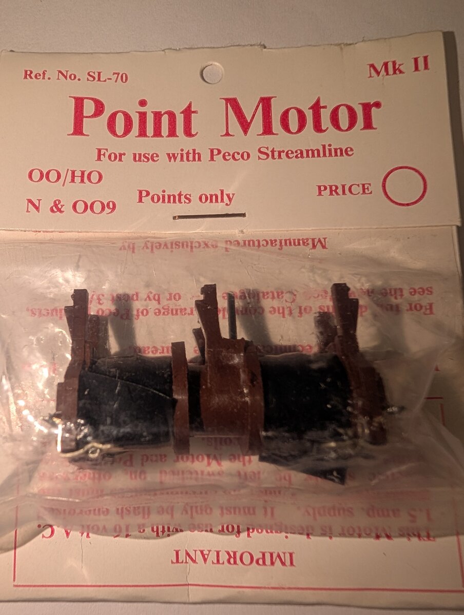 Peco SL-70 OO/HO Point Motor Use w/Peco Streamline