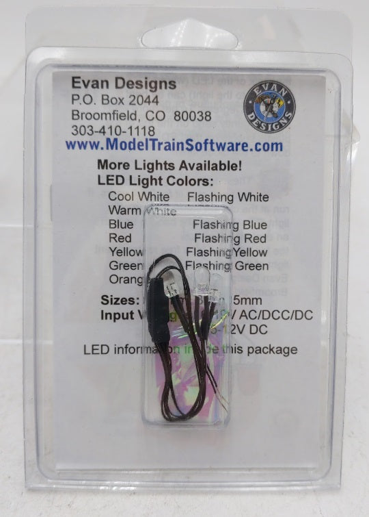 Evan Designs U5F LEDs Super Bright 5 mm With Leads and Resistors 7-19 Volts