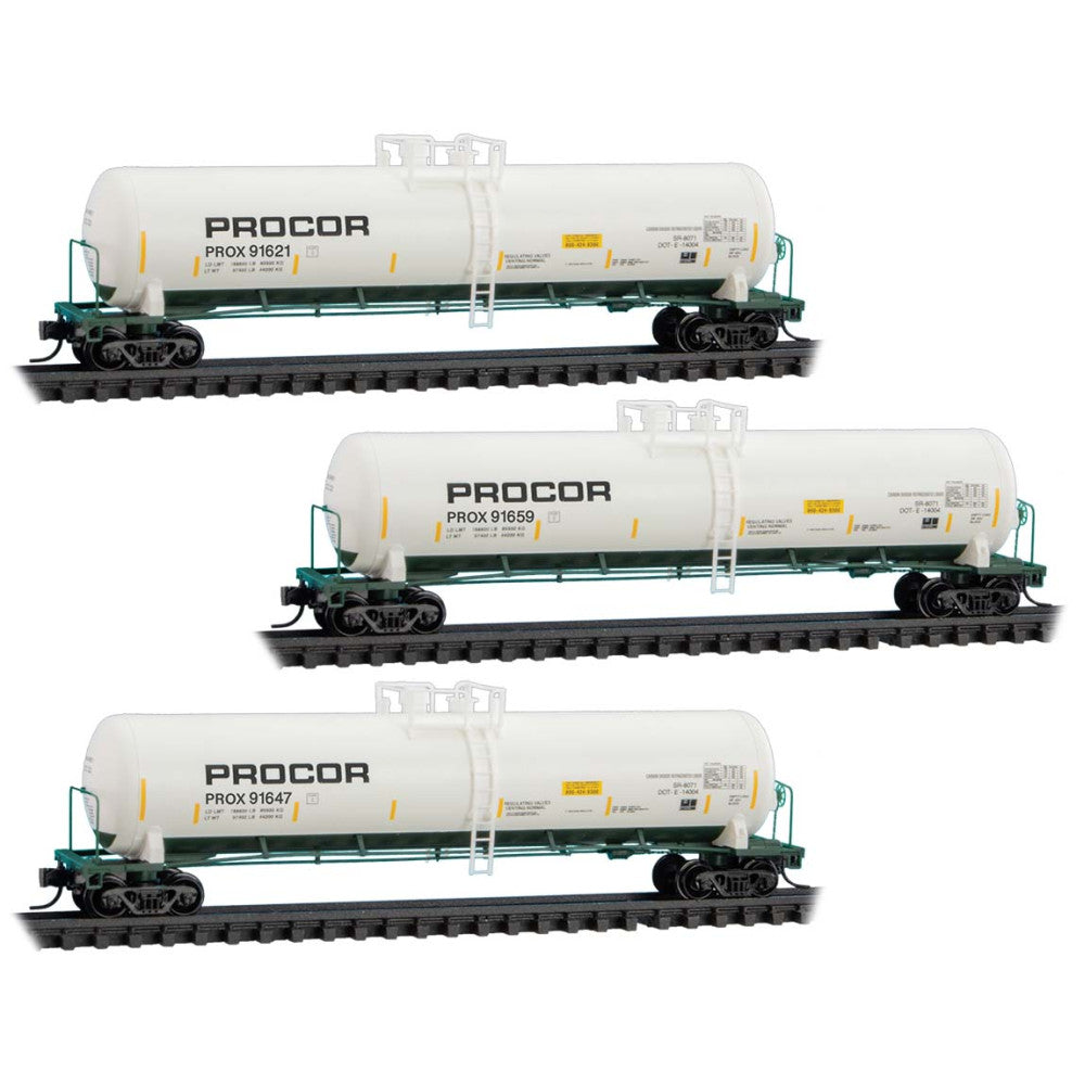 Micro-Trains 98300234 N Scale Procor 53' General Service Tank Cars (Set of 3) LN/Box