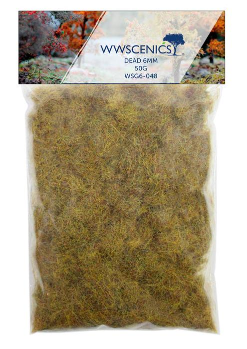 WWScenics WSG6-048 6mm Dead Static Grass 50g Bag