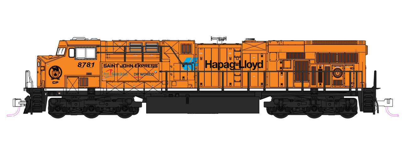 Kato 176-8961 N Canadian Pacific Hapag-Lloyd GE ES44AC Diesel Locomotive #8781