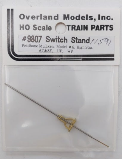 Overland 9807 HO Switch Stand Petitbone Mulliken, Model #6, High Star Brass