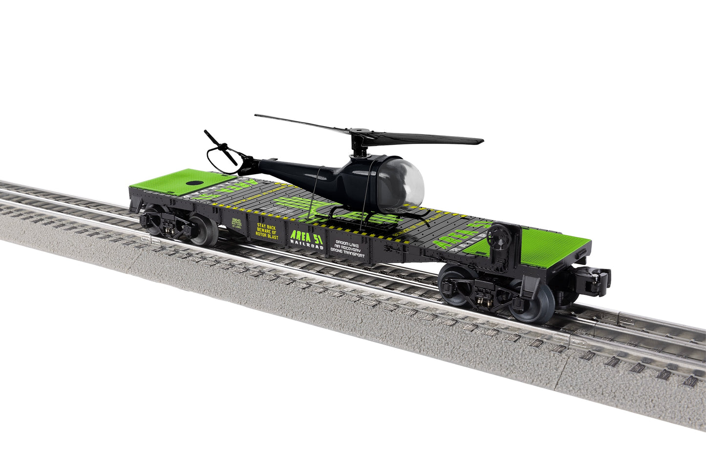 Lionel 2528040 O Area 51 Helicopter Flat Add-On