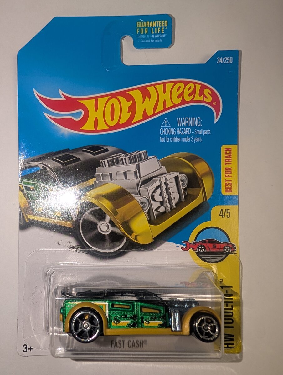 Hot Wheels DHT20-D9B1N 1:64 Diecast HW Tool-In-1 Fast Cash