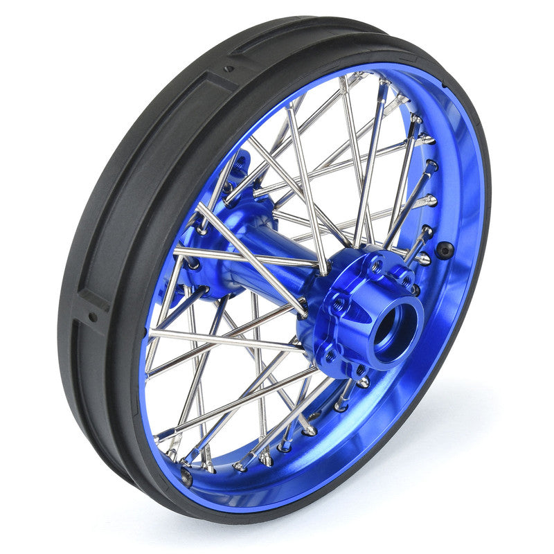 Pro-Line Racing 283700T1 1:4 Blue/Blue Pro-Spec Aluminum V2 Bead Rear Wheel