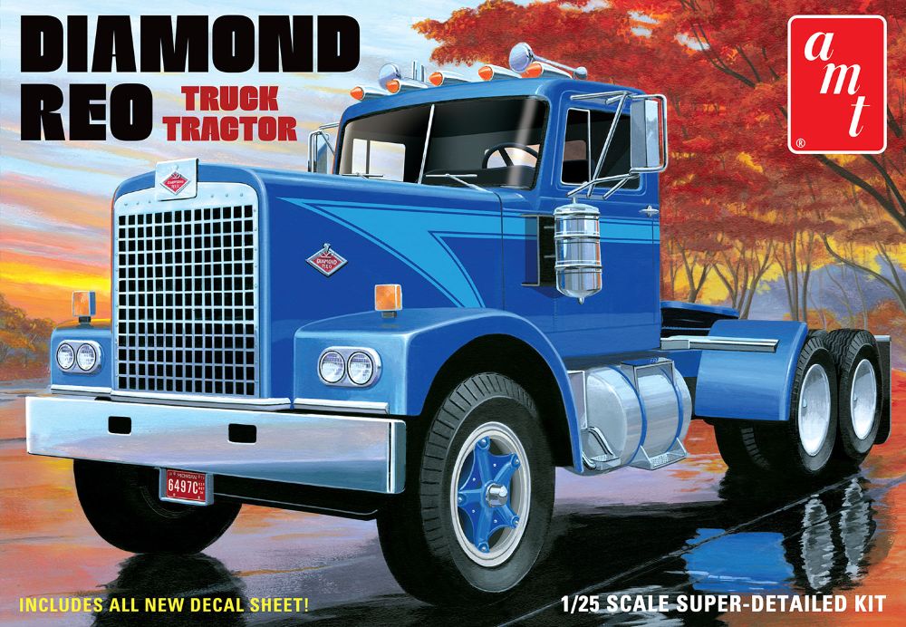 AMT 1500 1:25 Diamond Reo Truck Tractor Cab Plastic Model Kit