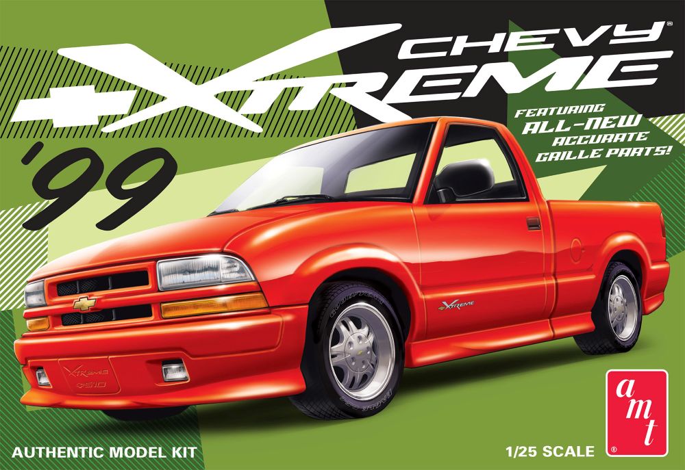 AMT 1514 1:25 1999 Chevrolet S10 Xtreme Pickup Truck Plastic Model Kit
