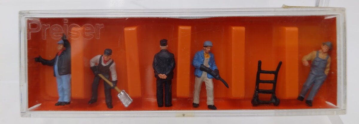 Preiser 10017 HO Scale US Railway Personnel Workers People Figures
