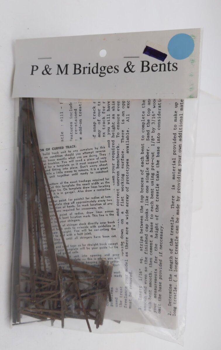 P&M and NC Bridges & Bents 1090 N Scale Timber Trestle Wood Kit