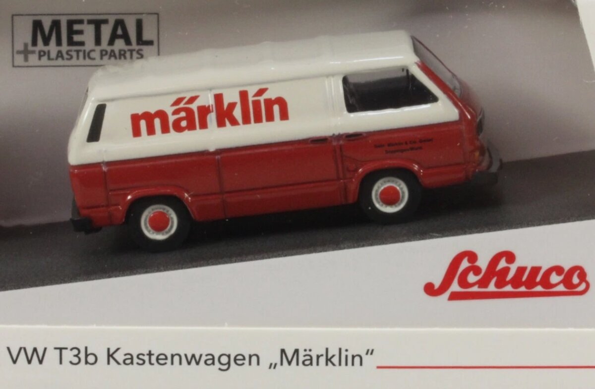 Schuco 45 263 3804 1:87 VW White/Red T3b Kastenwagen Märklin Van Limited Edition