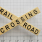 Lionel 154-35 White Plastic Railroad Crossing Sign