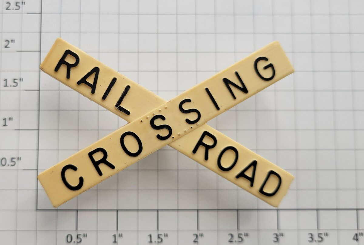 Lionel 154-35 White Plastic Railroad Crossing Sign