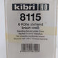 Kibri 8115 HO Scale Brown and White Standing Cows Plastic Figures (Set of 6)