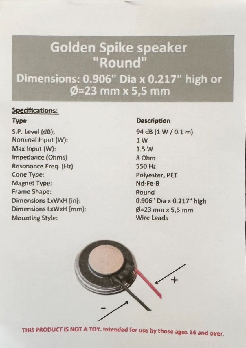 Golden Spike GS2355W8 Round Speaker