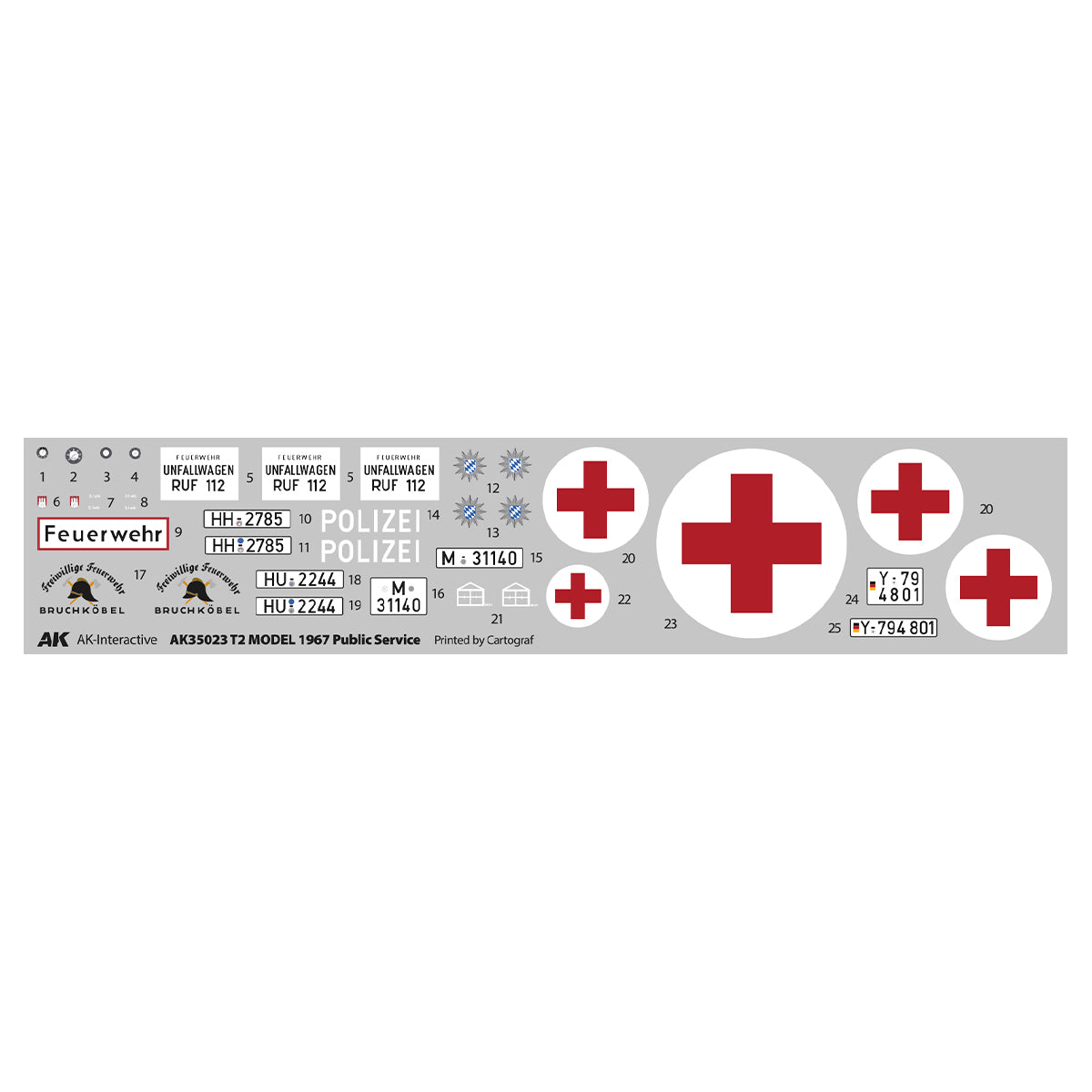 AK Interactive AK35023 1:35 T2 Model 1967 Public Service Model Kit