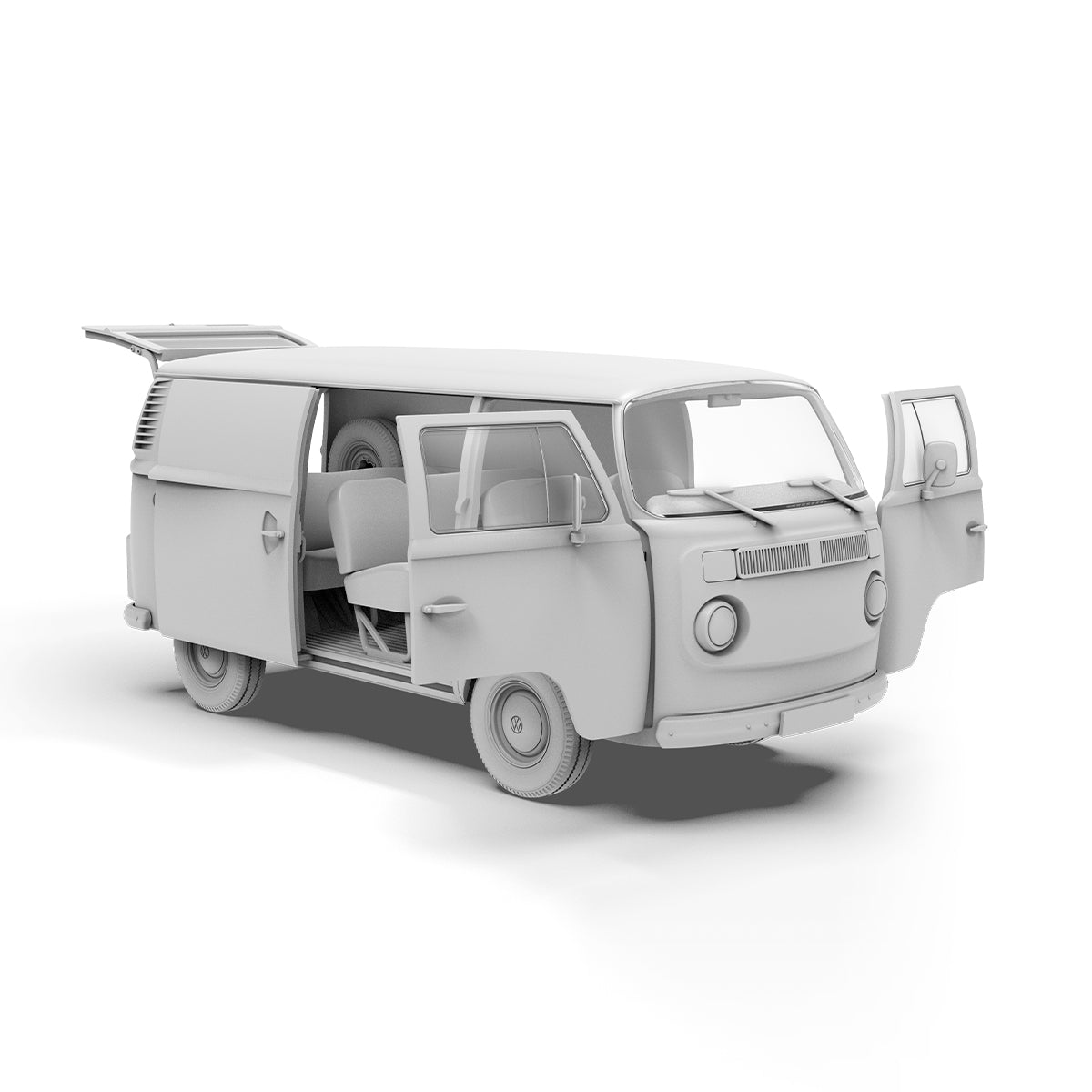 AK Interactive AK35025 1:35 T2 Model 1972 Commercial Van Model Kit