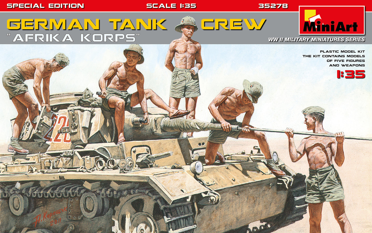 AK Interactive AK35504-B 1:35 Pz.Kpfw.Iv Ausf.D Afrika Korps Model Kit