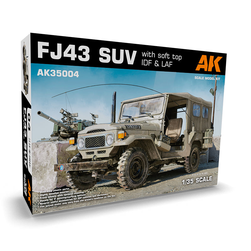 AK Interactive AK35004 1:35 FJ43 SUV with Soft Top IDF & LAF Model Kit