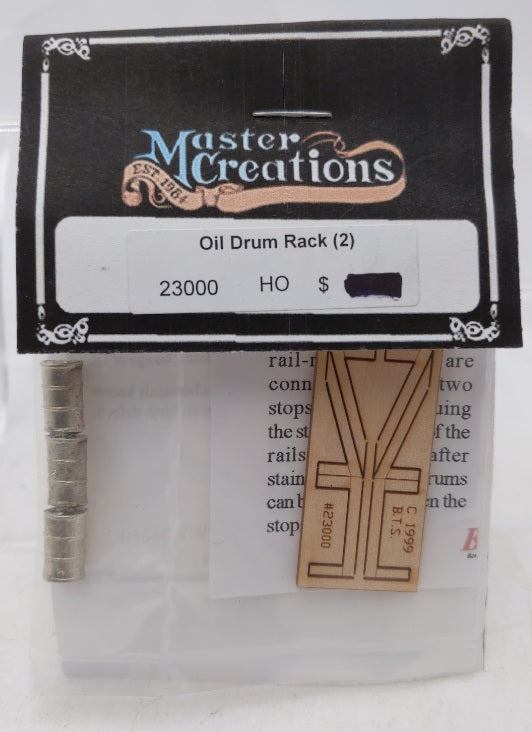 Master Creations 23000 HO Scale 4-Oil Drum and 2-Rack Laser Cut Kit