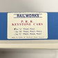 Railworks Set "A" HO Scale P. R. R. Keystone Cars Brass Model Train Set