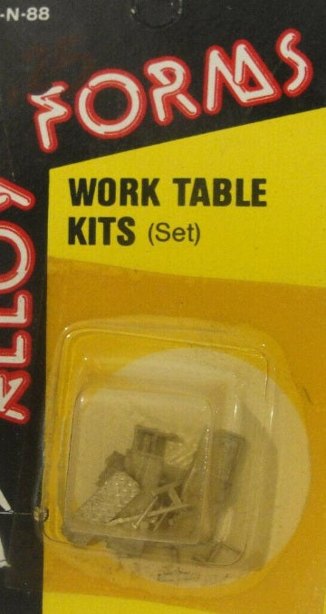 Alloy Forms WT-N-88 N Scale Work Table Unpainted Metal Kit