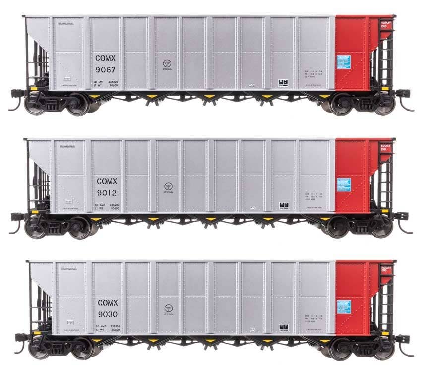 Walthers 910-56874 HO COMX 50' RD-4 Hopper RTR #9012, #9030, #9067 (Set of 3)