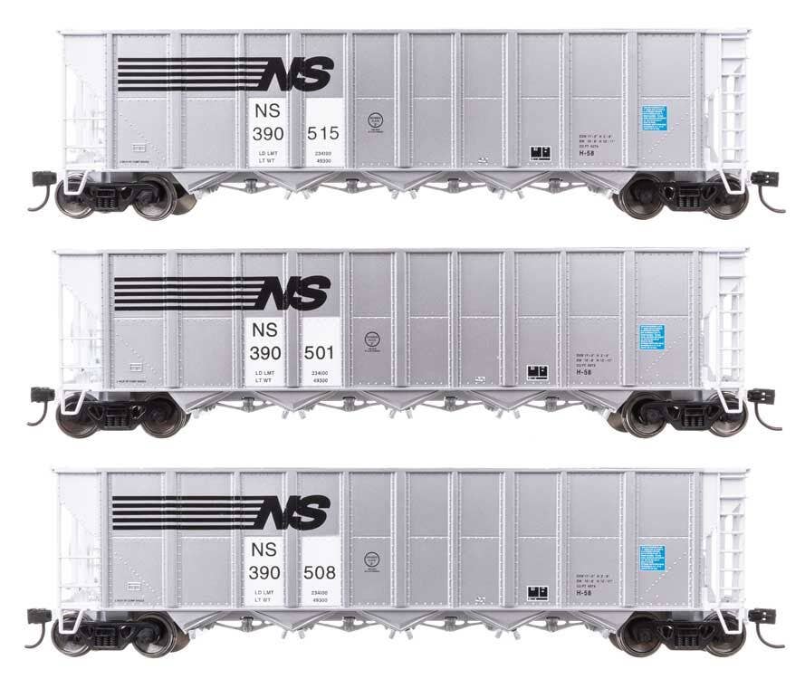 Walthers 910-56877 HO NS 50' RD-4 Hopper #390501, #390508, #390515 (Set of 3)
