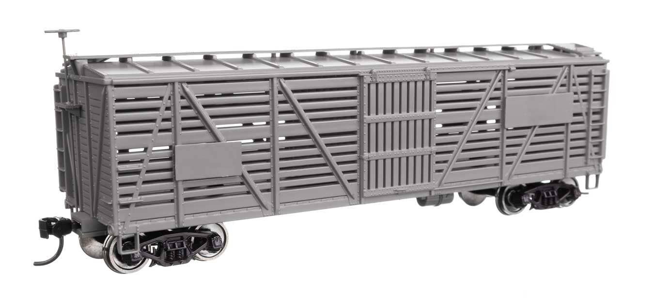 Walthers 910-41450 HO Undecorated 40' Wood Stock Car Ready to Run