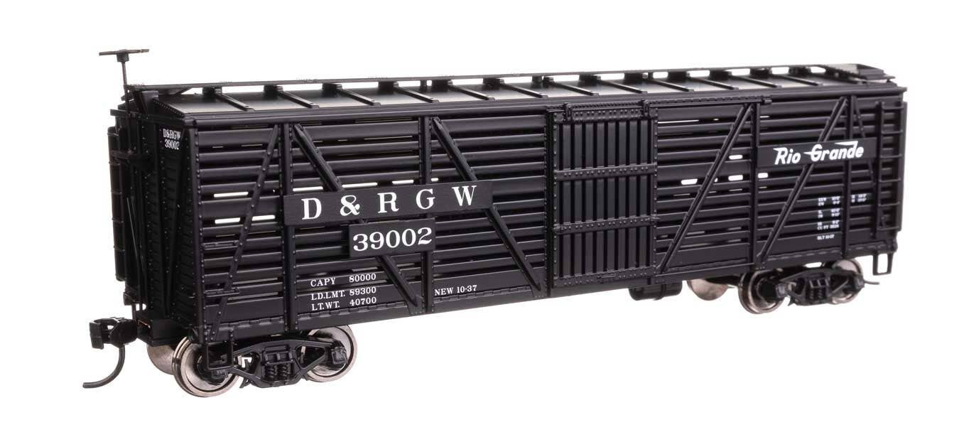 Walthers 910-41455 HO Denver & Rio Grande Western 40' Wood Stock Car RTR #39002