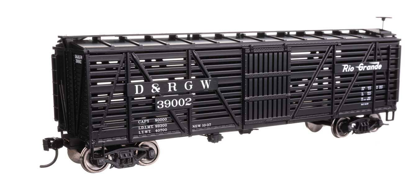Walthers 910-41455 HO Denver & Rio Grande Western 40' Wood Stock Car RTR #39002