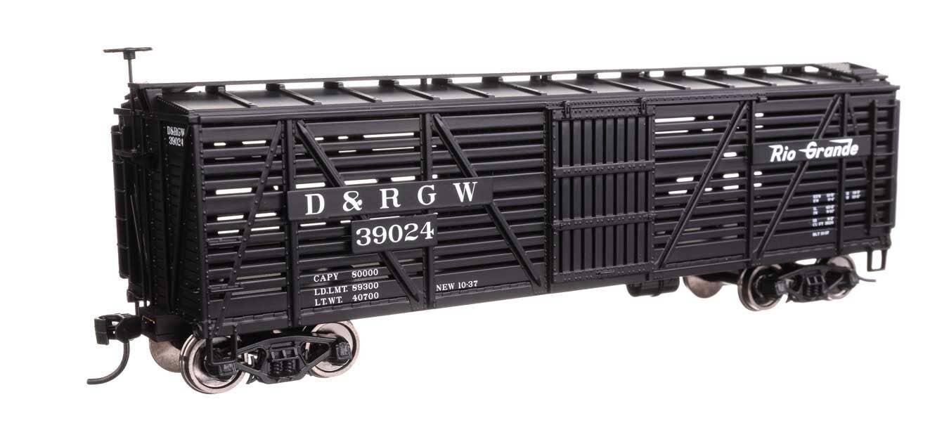 Walthers 910-41456 HO Denver & Rio Grande Western 40' Wood Stock Car RTR #39024