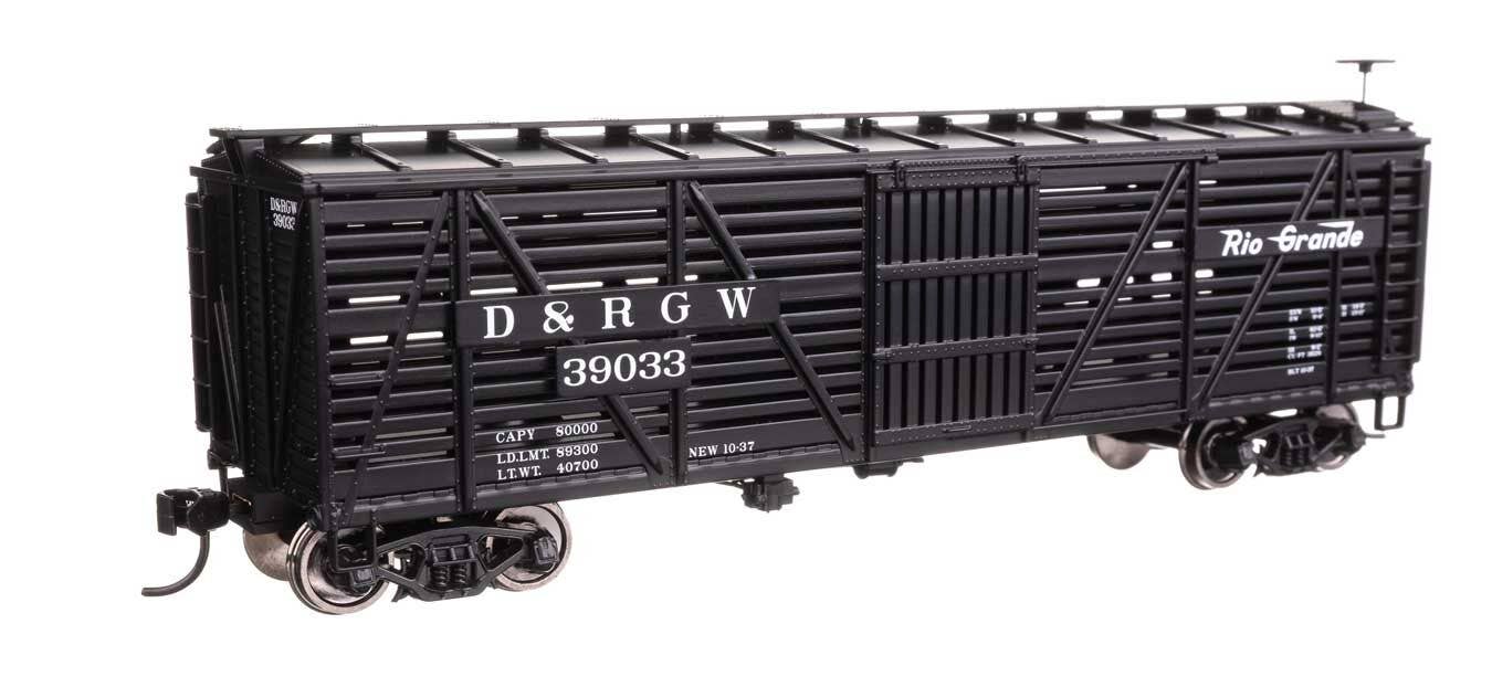 Walthers 910-41457 HO Denver & Rio Grande Western 40' Wood Stock Car RTR #39033