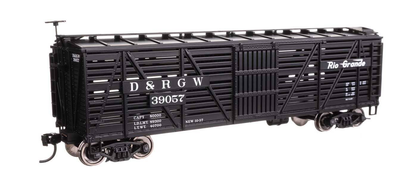 Walthers 910-41458 HO Denver & Rio Grande Western 40' Wood Stock Car RTR #39057