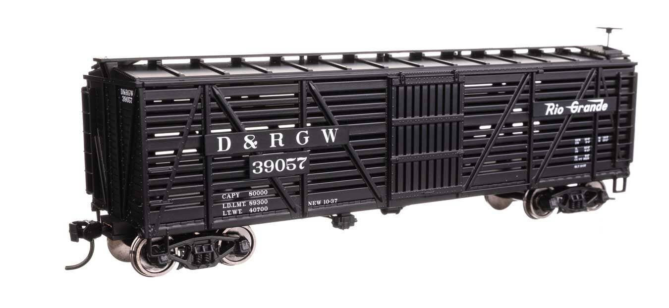 Walthers 910-41458 HO Denver & Rio Grande Western 40' Wood Stock Car RTR #39057