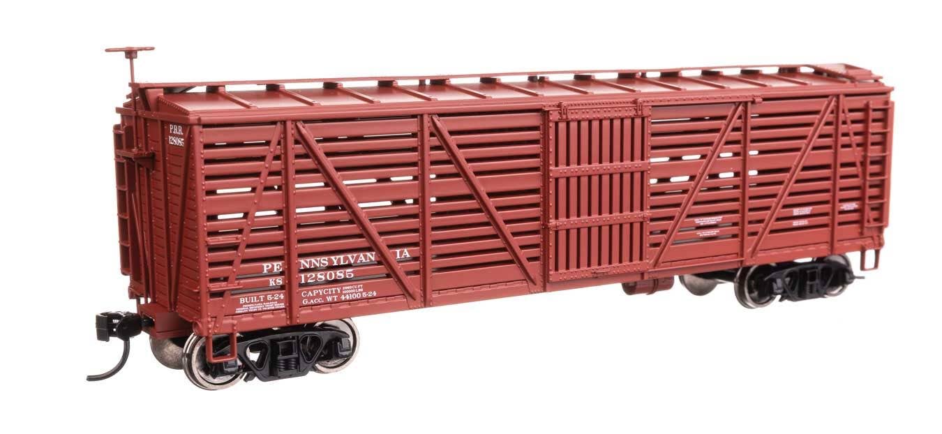 Walthers 910-41464 HO Pennsylvania Railroad 40' Wood Stock Car RTR #128085