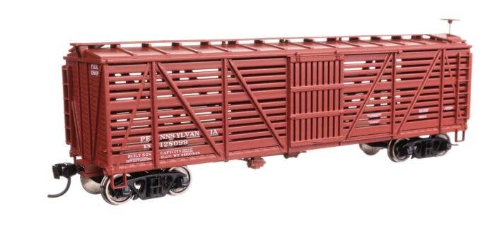 Walthers 910-41465 HO Pennsylvania Railroad 40' Wood Stock Car RTR #128099