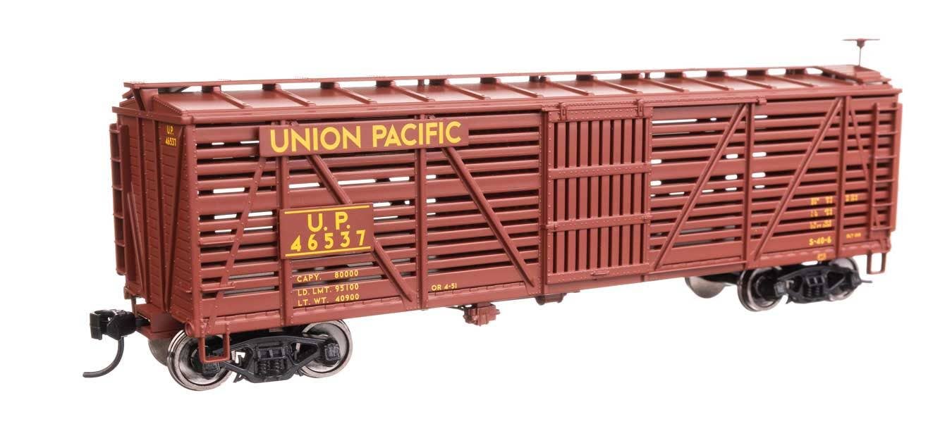 Walthers 910-41472 HO Union Pacific 40' Wood Stock Car Ready to Run #46537