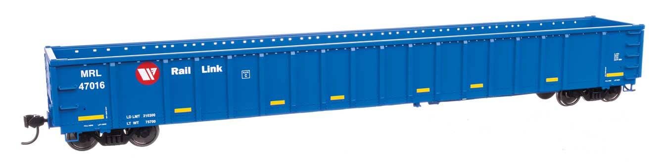 Walthers 910-6474 HO Montana Rail Link 68' Railgon Gondola Ready To Run #47016