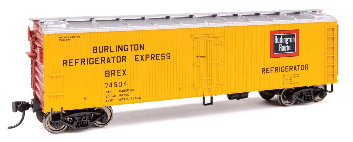 Walthers 910-41305 HO CBQ 40' Wood Reefer with Steel Ends Ready to Run #74504