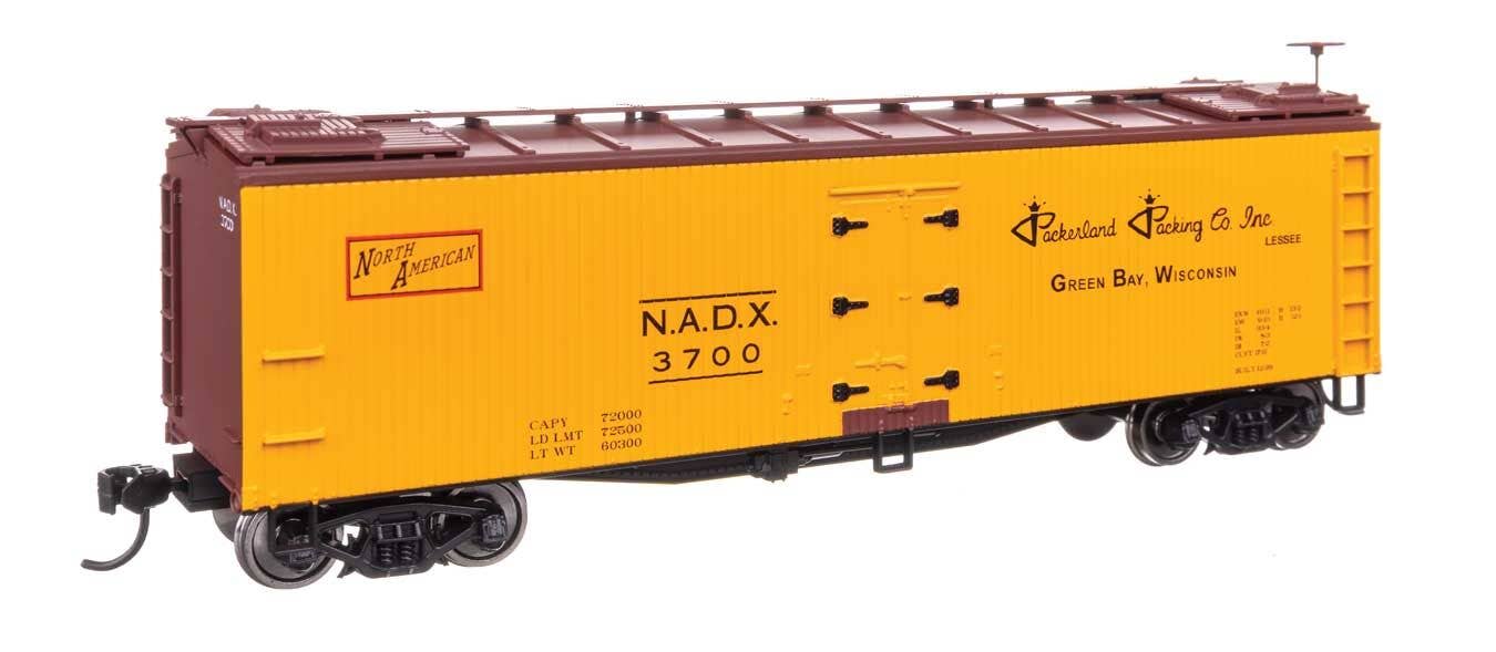 Walthers 910-41237 HO Packerland Packing Co. 40' Early Reefer RTR NADX #3700