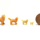 All Scale Miniatures 870962G HO Gold Dog Figure (Pack of 5)