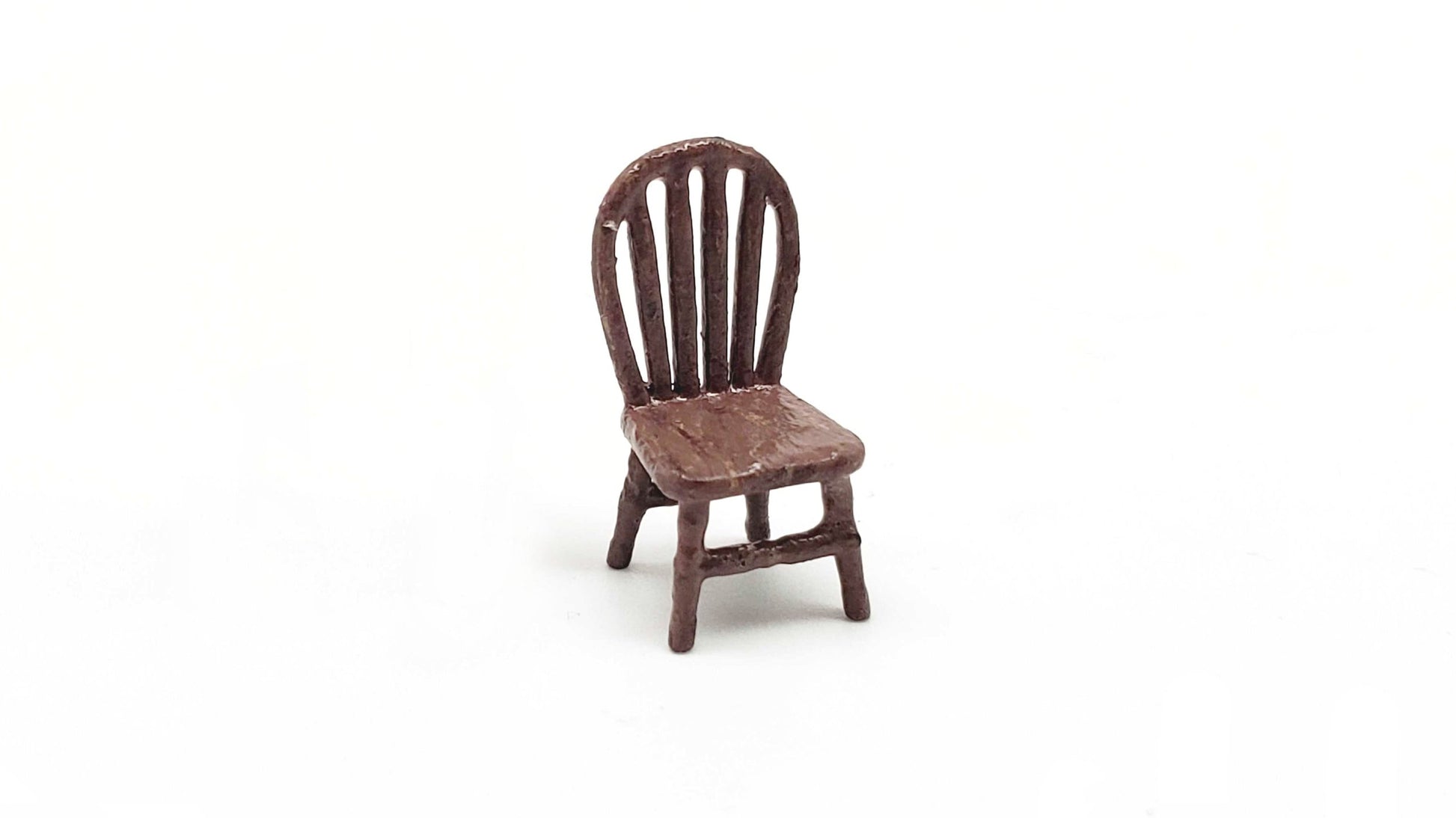 All Scale Miniatures 8711016 HO Rounded Wooden Chairs (Pack of 2)
