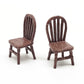 All Scale Miniatures 8711016 HO Rounded Wooden Chairs (Pack of 2)