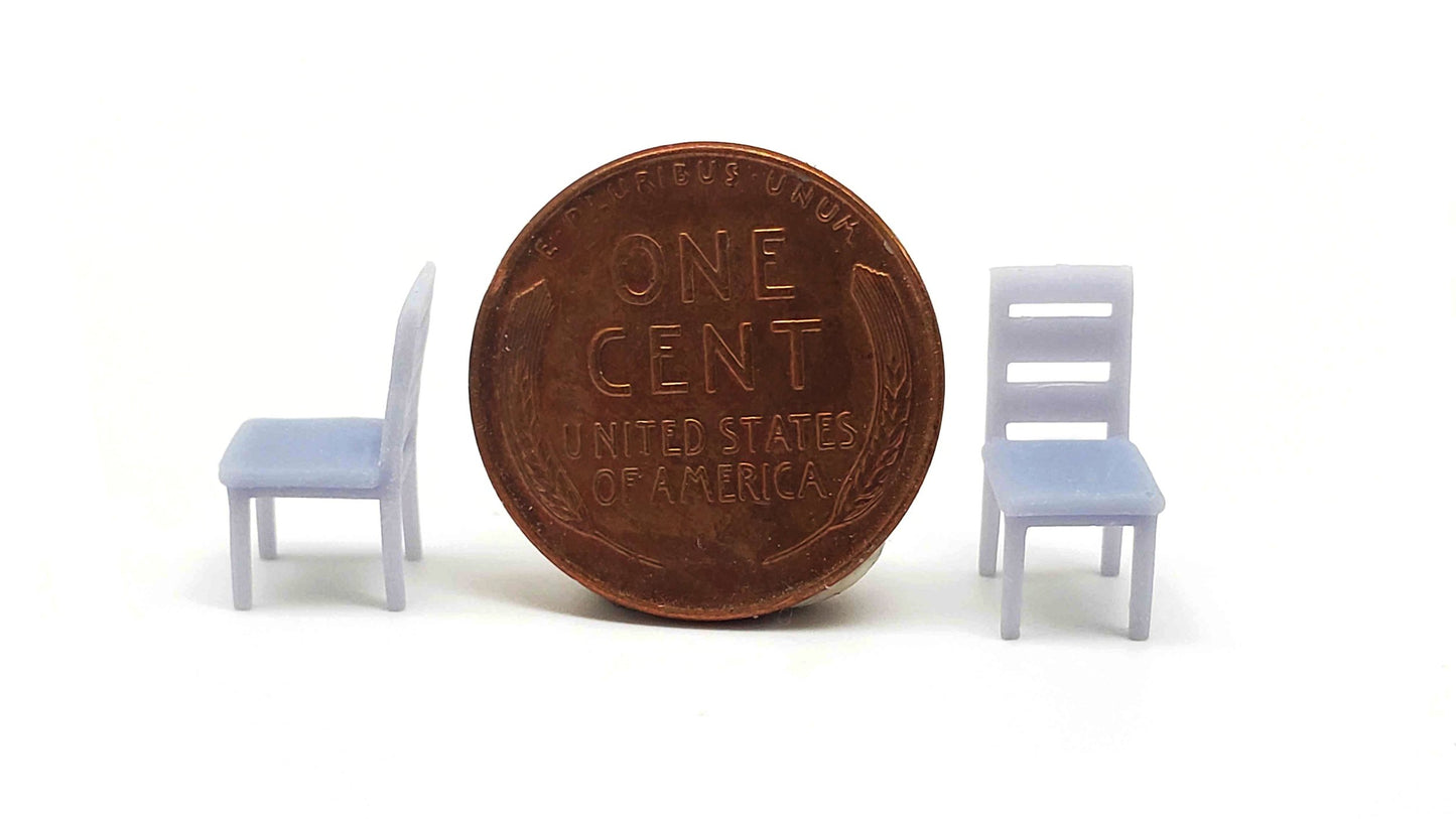 All Scale Miniatures 8711019 HO Common Dining Chairs (Pack of 2)