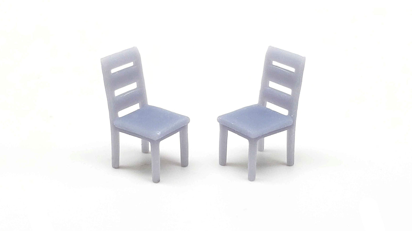 All Scale Miniatures 8711019 HO Common Dining Chairs (Pack of 2)