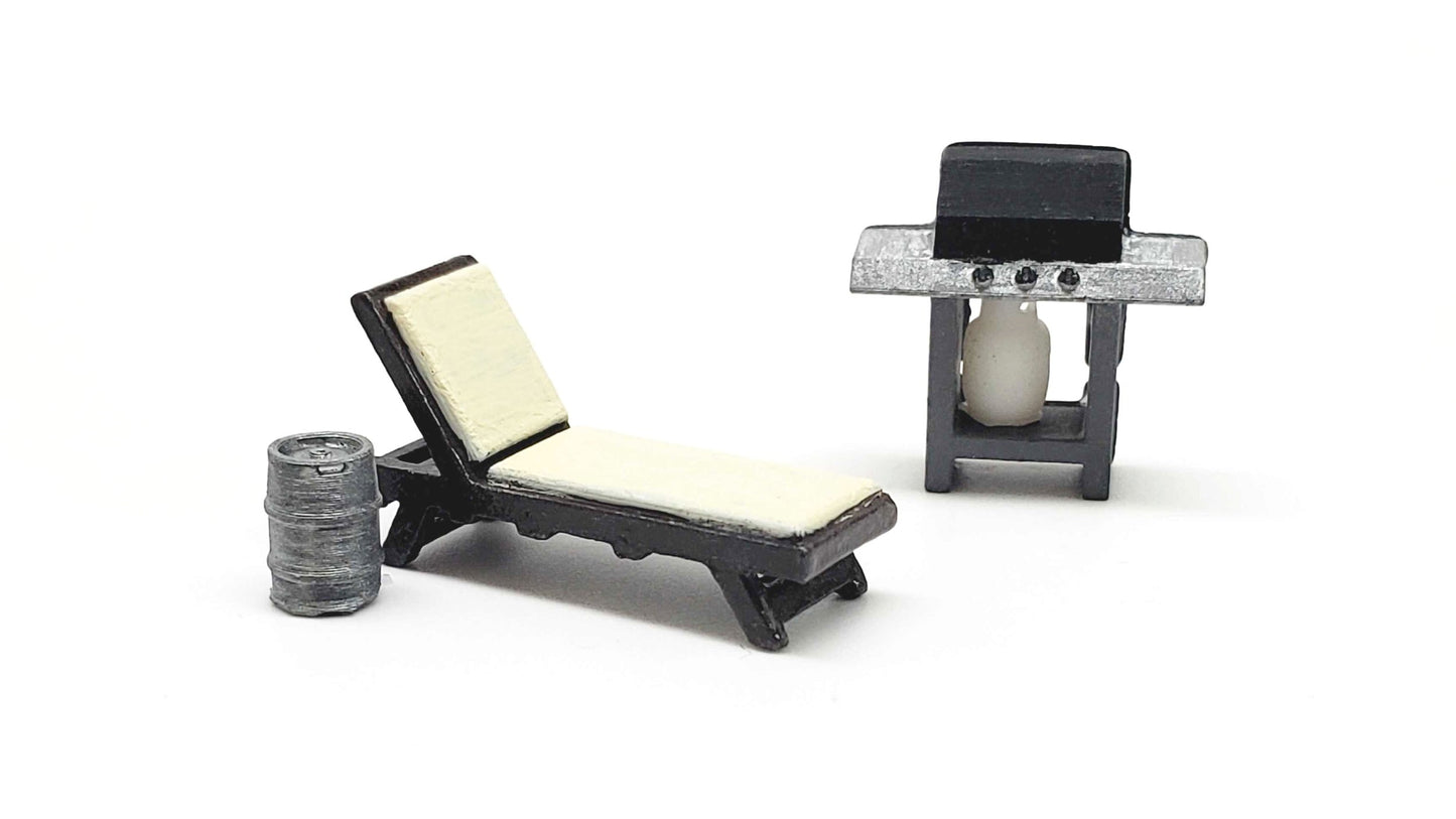 All Scale Miniatures 8711024 HO Patio Lounge Chair