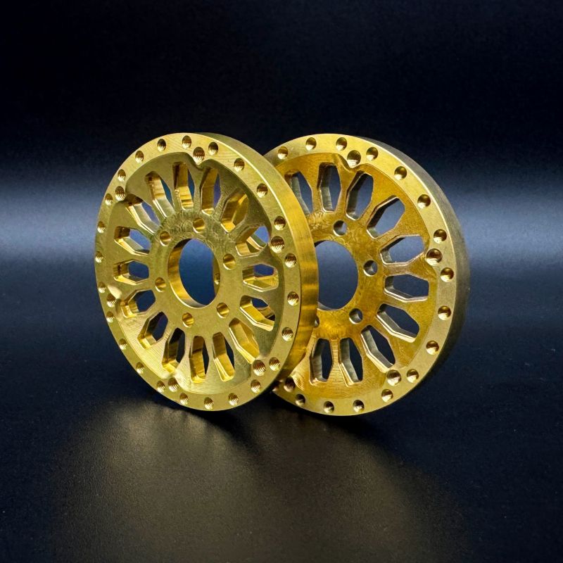 Reef's RC REEFS255 Brass 1.9 "SHIELD" Wheel Face (Pack of 2)