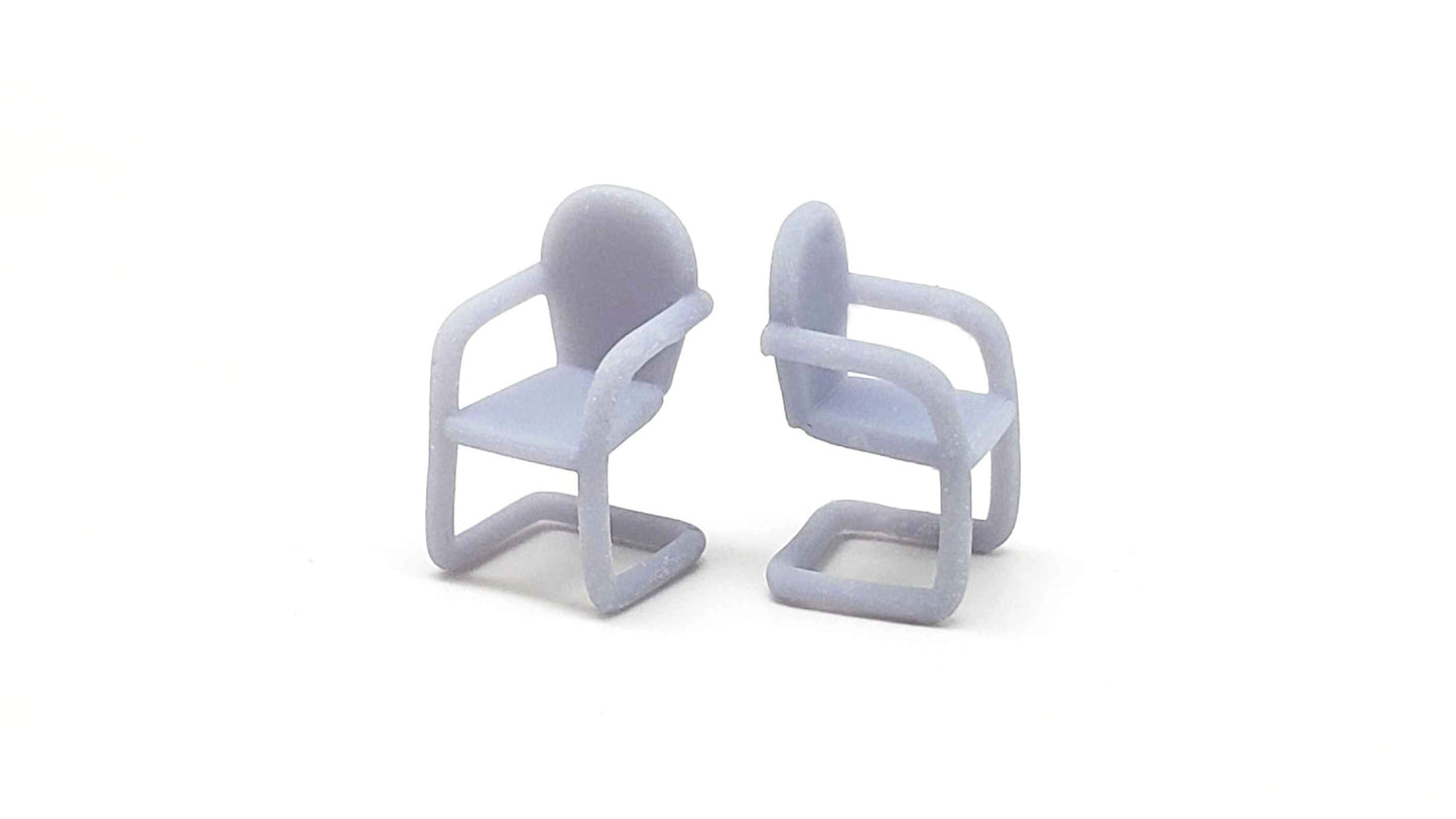 All Scale Miniatures 8701022 HO Retro Lawn Chairs (Pack of 2)