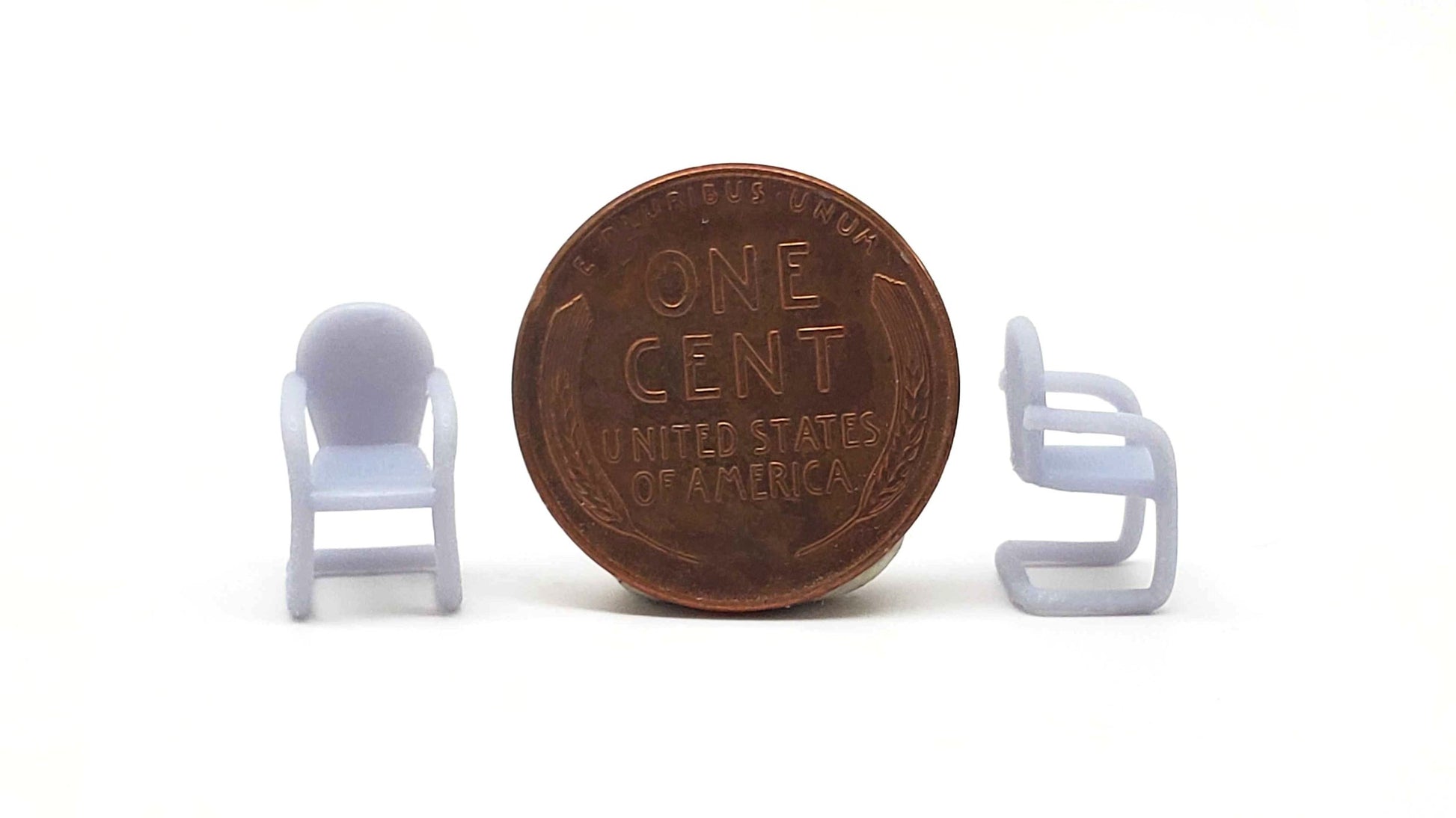 All Scale Miniatures 8701022 HO Retro Lawn Chairs (Pack of 2)