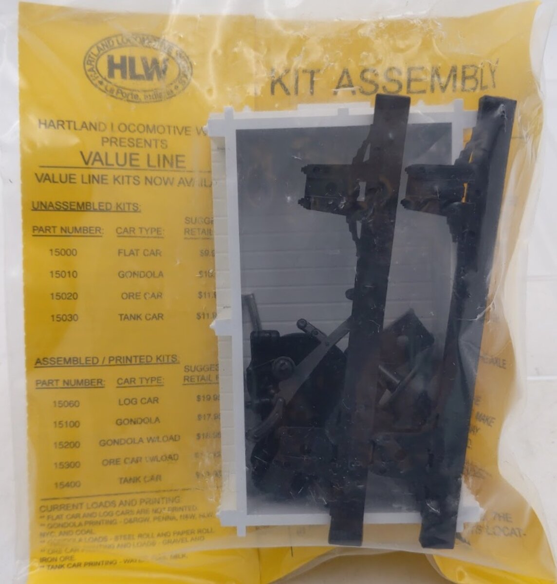 Hartland 15010 G Scale White Make & Take Gondola Kit